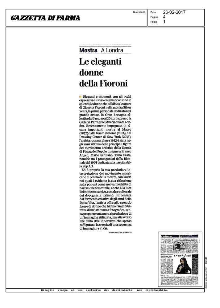 Giosetta Fioroni | Silver Years, PRESS