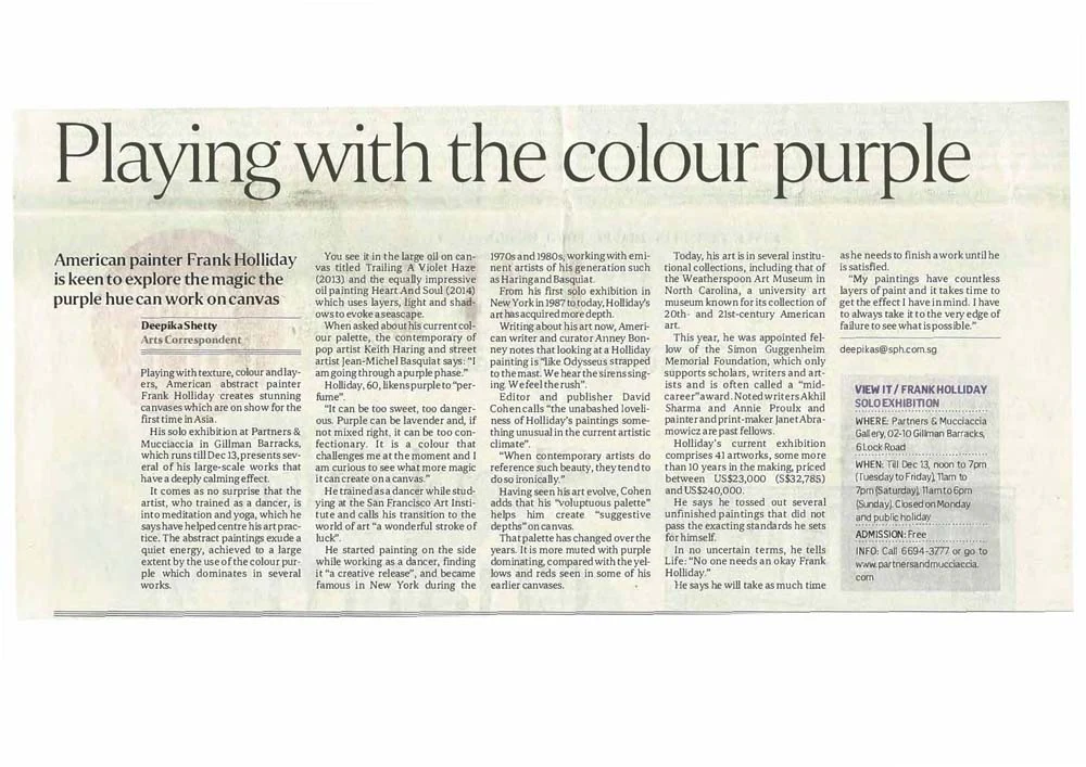 Frank Holliday - Media Coverage - PRESS