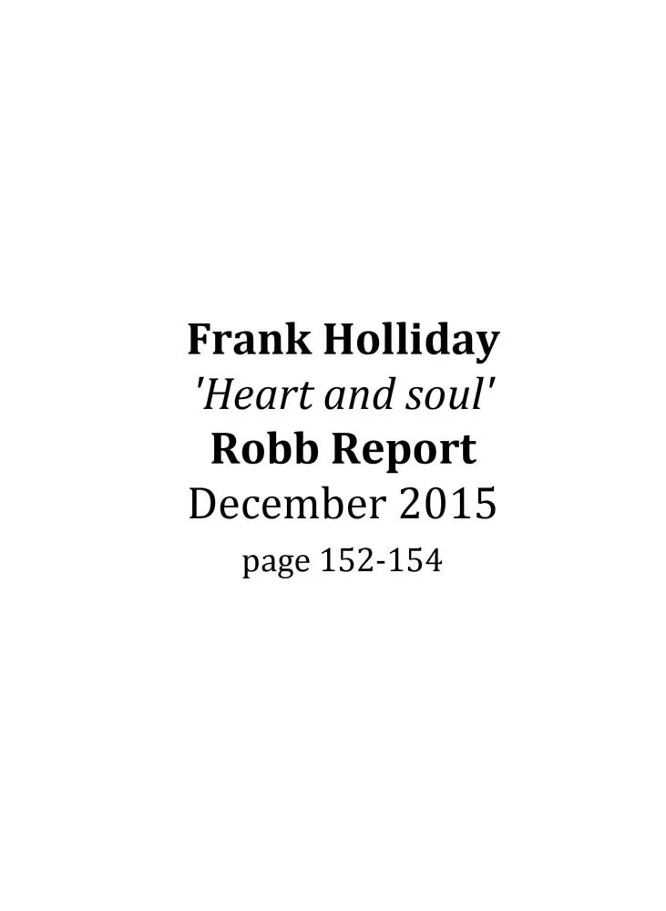 Frank Holliday - Media Coverage - PRESS