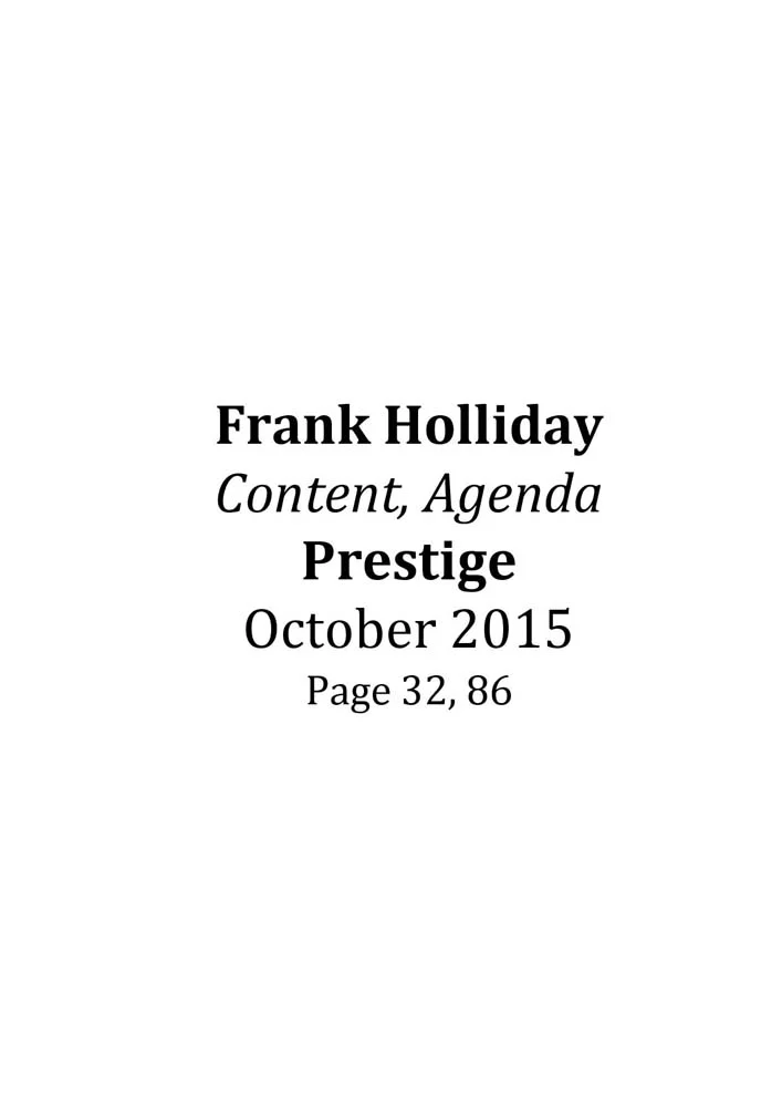 Frank Holliday - Media Coverage - PRESS