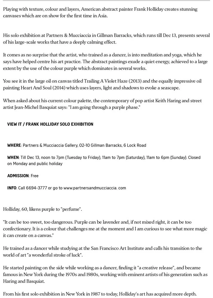 Frank Holliday - Media Coverage - PRESS