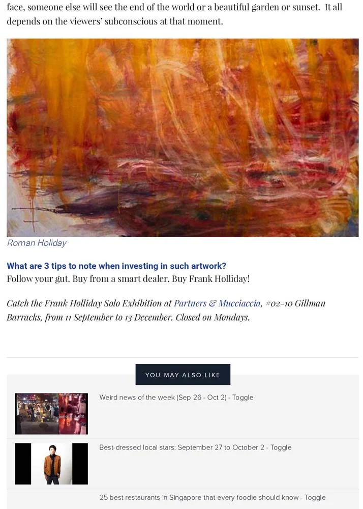 Frank Holliday - Media Coverage - PRESS