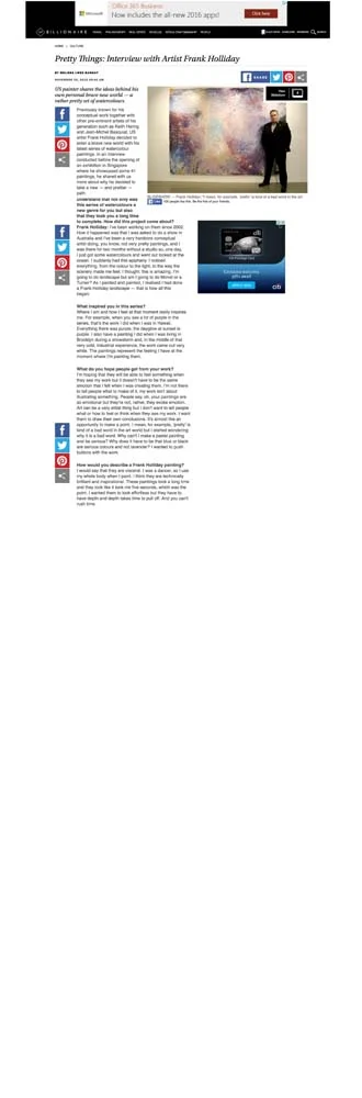 Frank Holliday - Media Coverage - PRESS