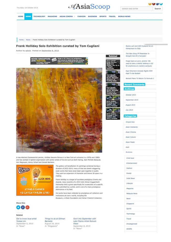 Frank Holliday - Media Coverage - PRESS