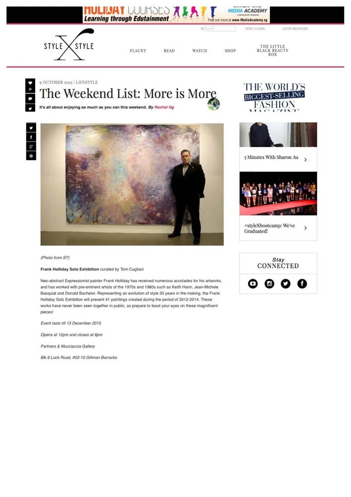 Frank Holliday - Media Coverage - PRESS