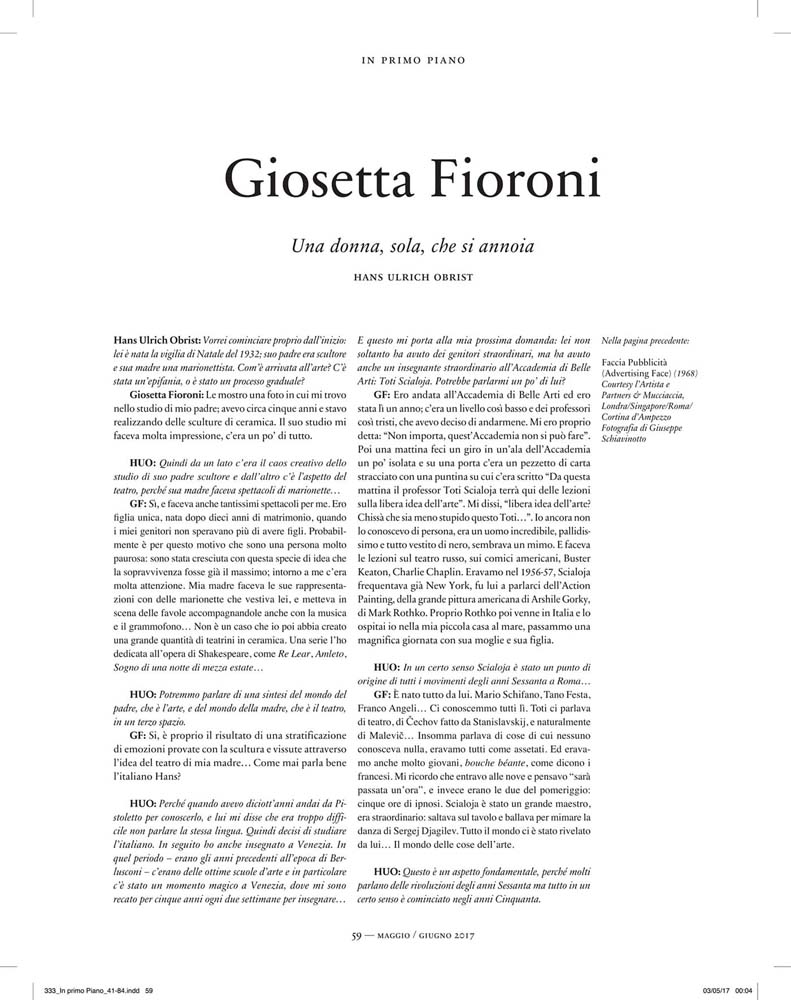 Giosetta Fioroni | Silver Years, PRESS