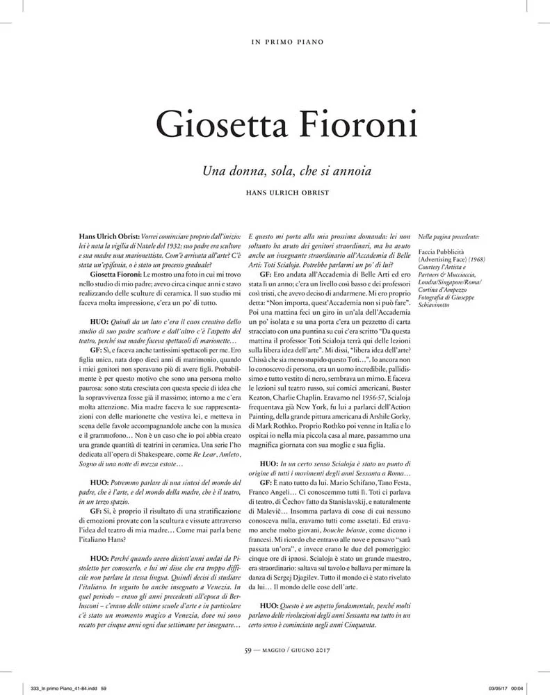 Giosetta Fioroni | Silver Years, PRESS