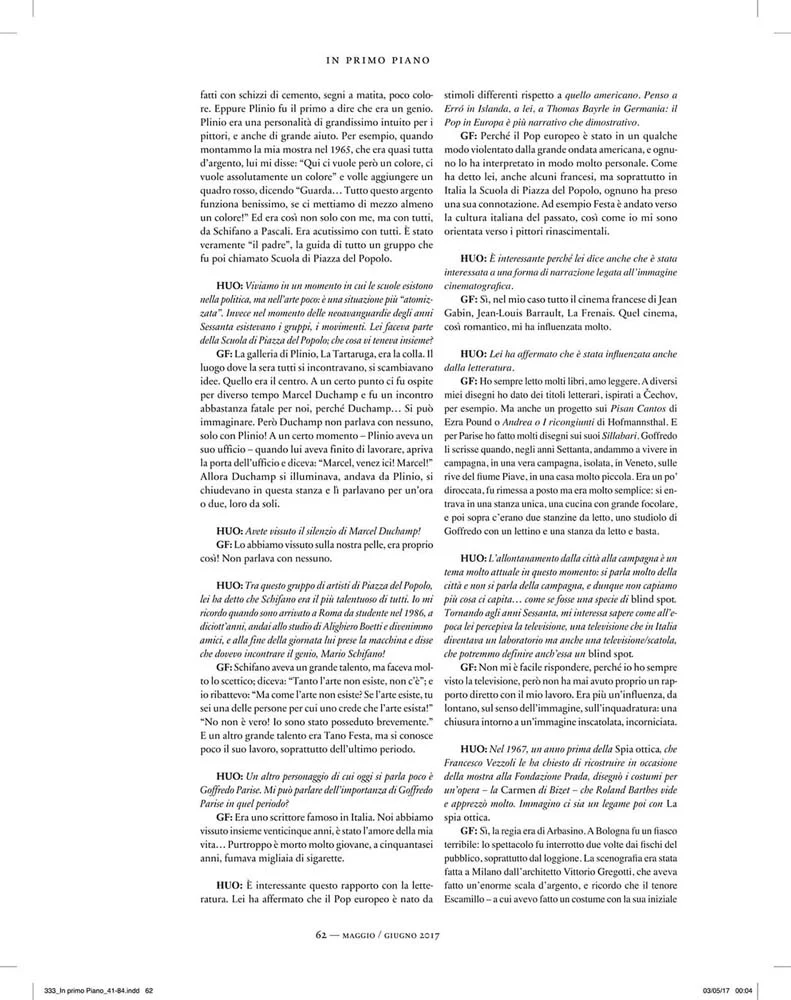 Giosetta Fioroni | Silver Years, PRESS