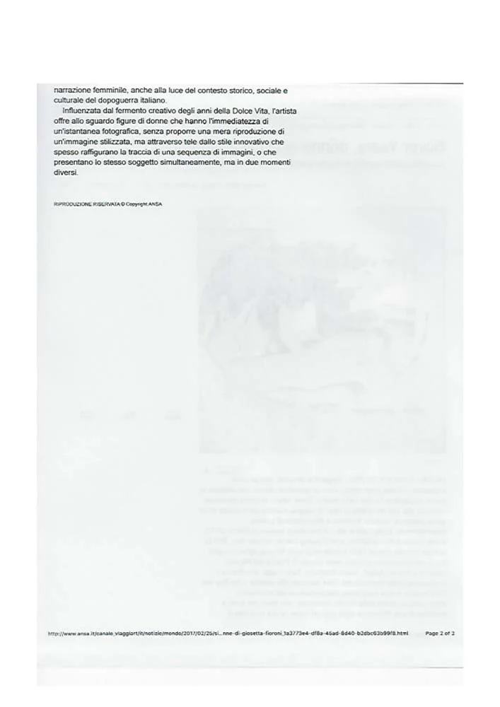 Giosetta Fioroni | Silver Years, PRESS