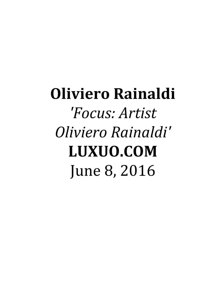 Oliviero Rainaldi | Works 2003 - 2013