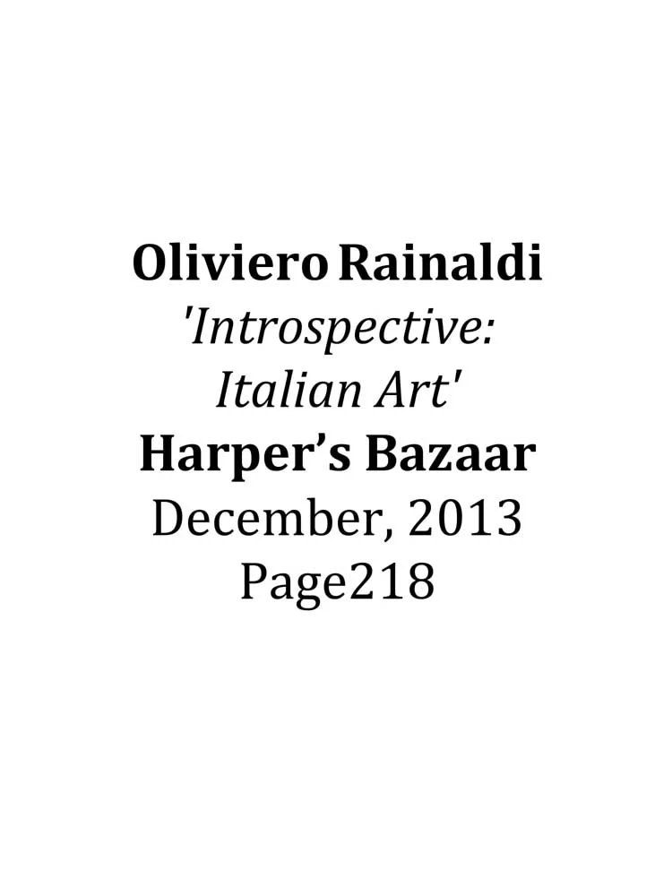 Oliviero Rainaldi | Works 2003 - 2013