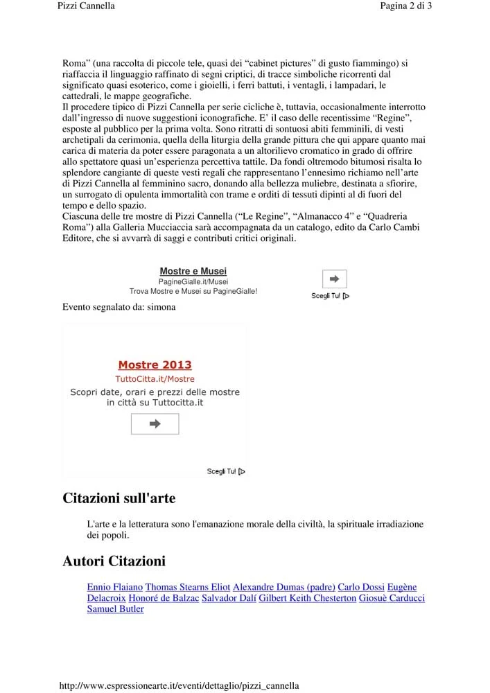 Piero Pizzi Cannella, Galleria Mucciaccia, Roma 2012