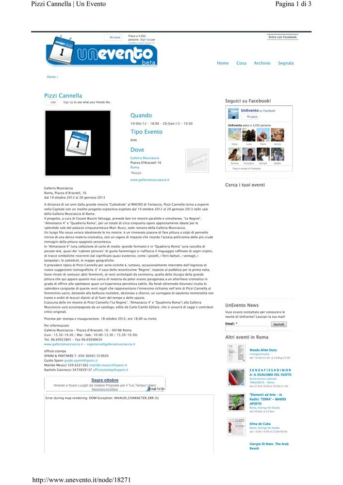 Piero Pizzi Cannella, Galleria Mucciaccia, Roma 2012