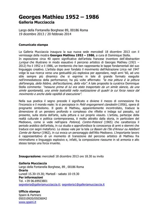 Press - Georges Mathieu | 1952