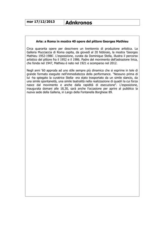 Press - Georges Mathieu | 1952