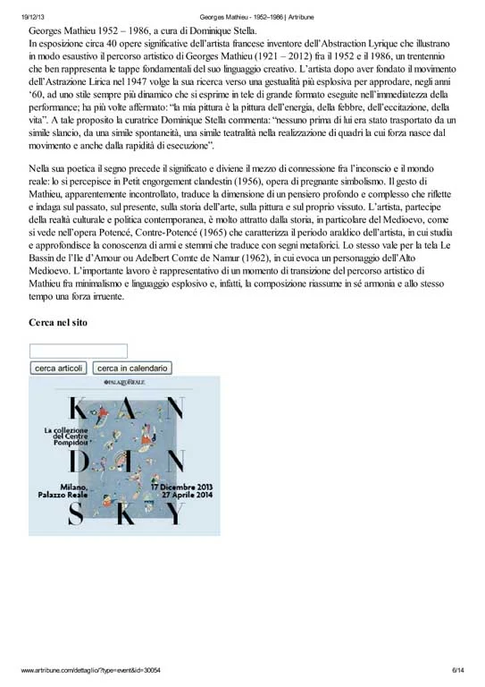 Press - Georges Mathieu | 1952