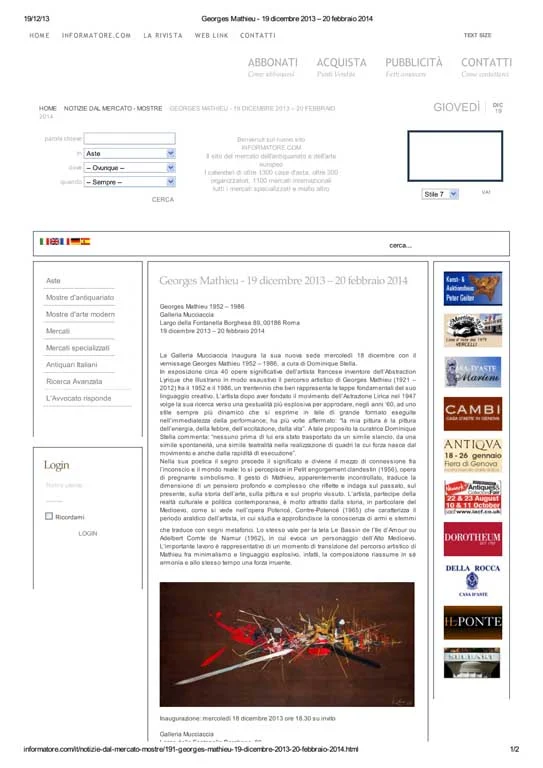 Press - Georges Mathieu | 1952