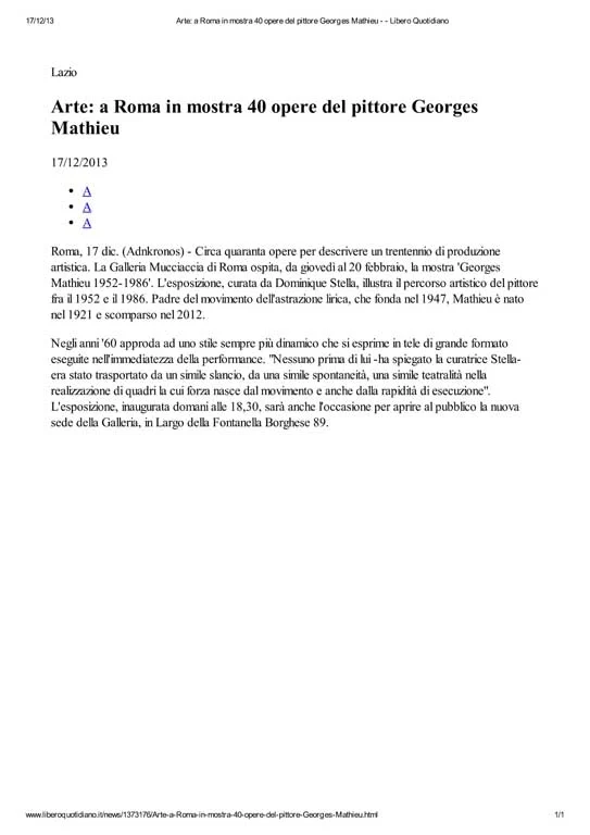 Press - Georges Mathieu | 1952