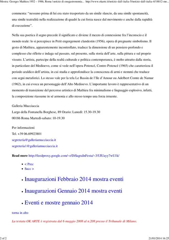 Press - Georges Mathieu | 1952