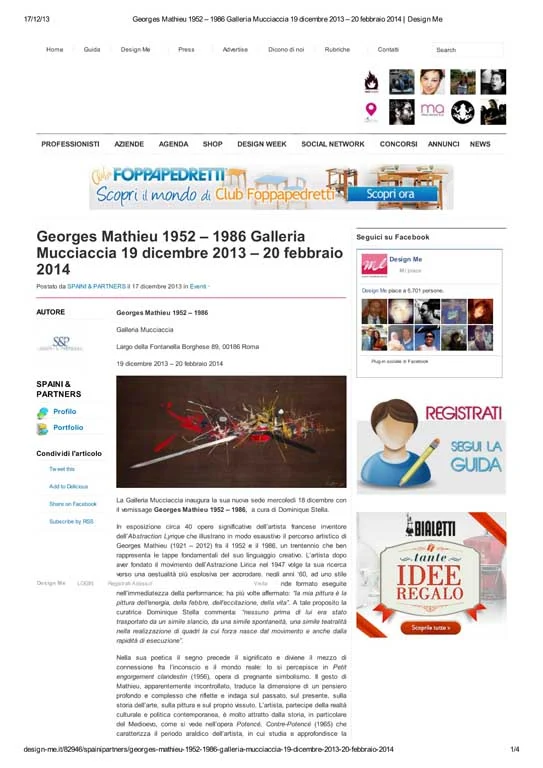 Press - Georges Mathieu | 1952