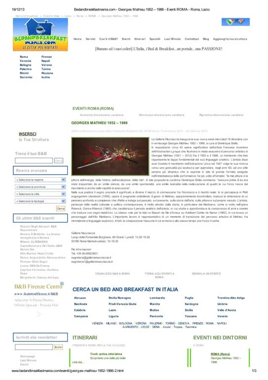 Press - Georges Mathieu | 1952