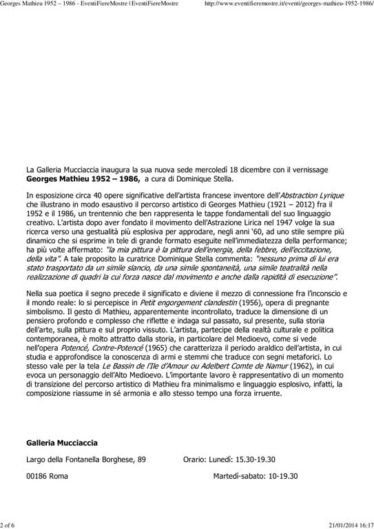 Press - Georges Mathieu | 1952