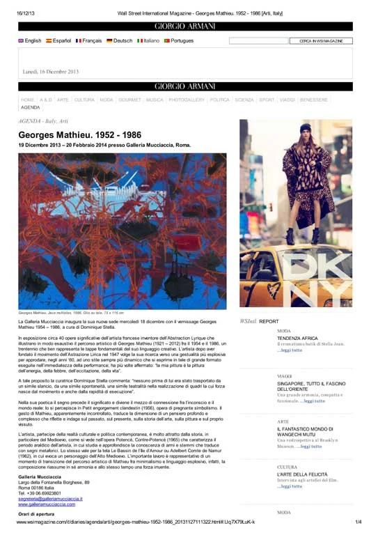 Press - Georges Mathieu | 1952