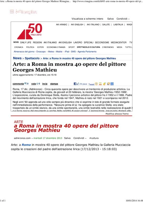 Press - Georges Mathieu | 1952