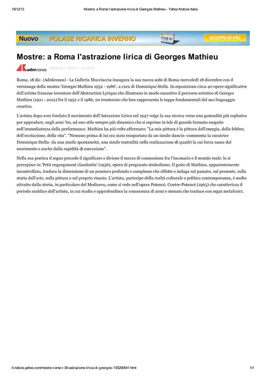 Press - Georges Mathieu | 1952