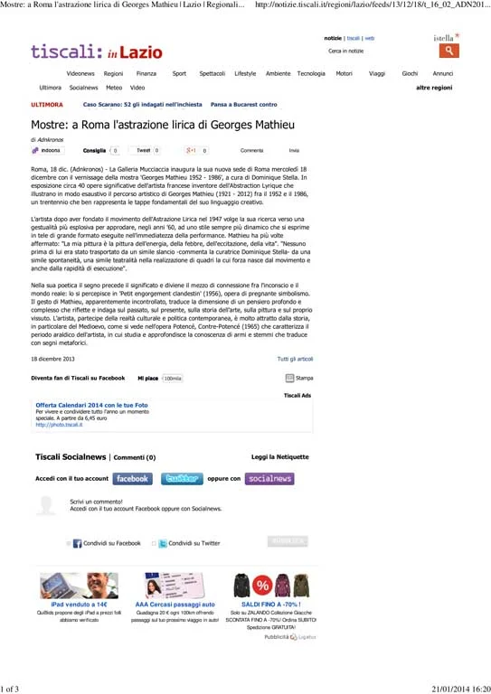 Press - Georges Mathieu | 1952