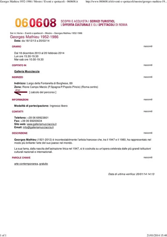 Press - Georges Mathieu | 1952