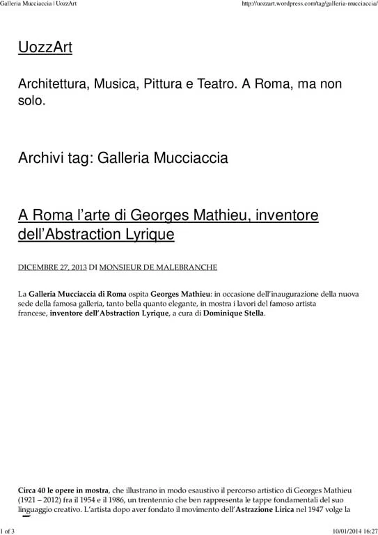 Press - Georges Mathieu | 1952