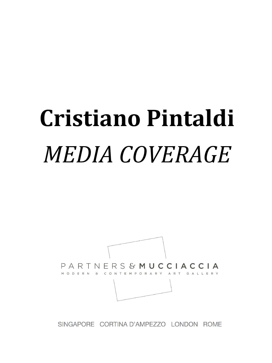 Press - Cristiano Pintaldi | Media Coverage