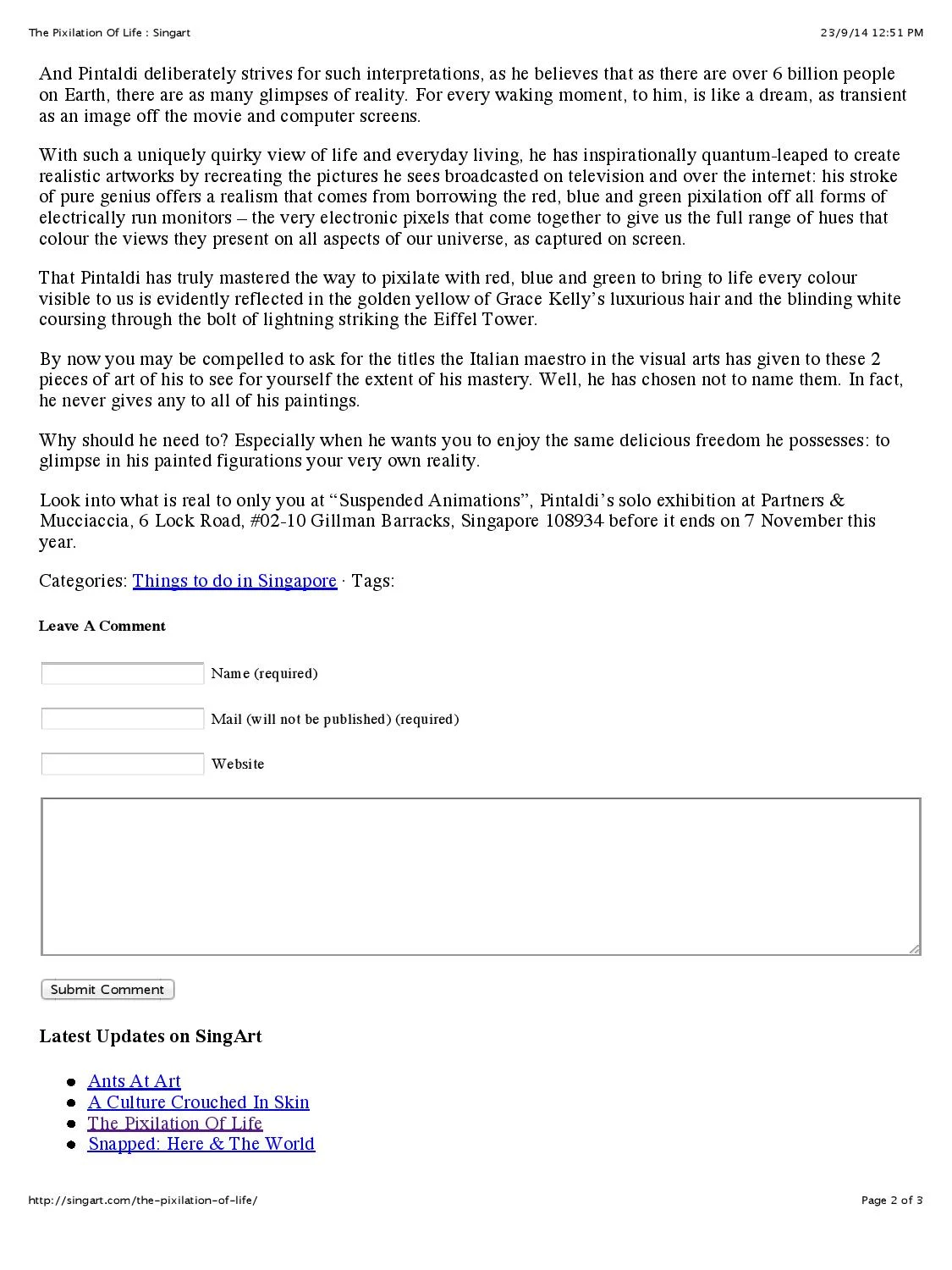 Press - Cristiano Pintaldi | Media Coverage