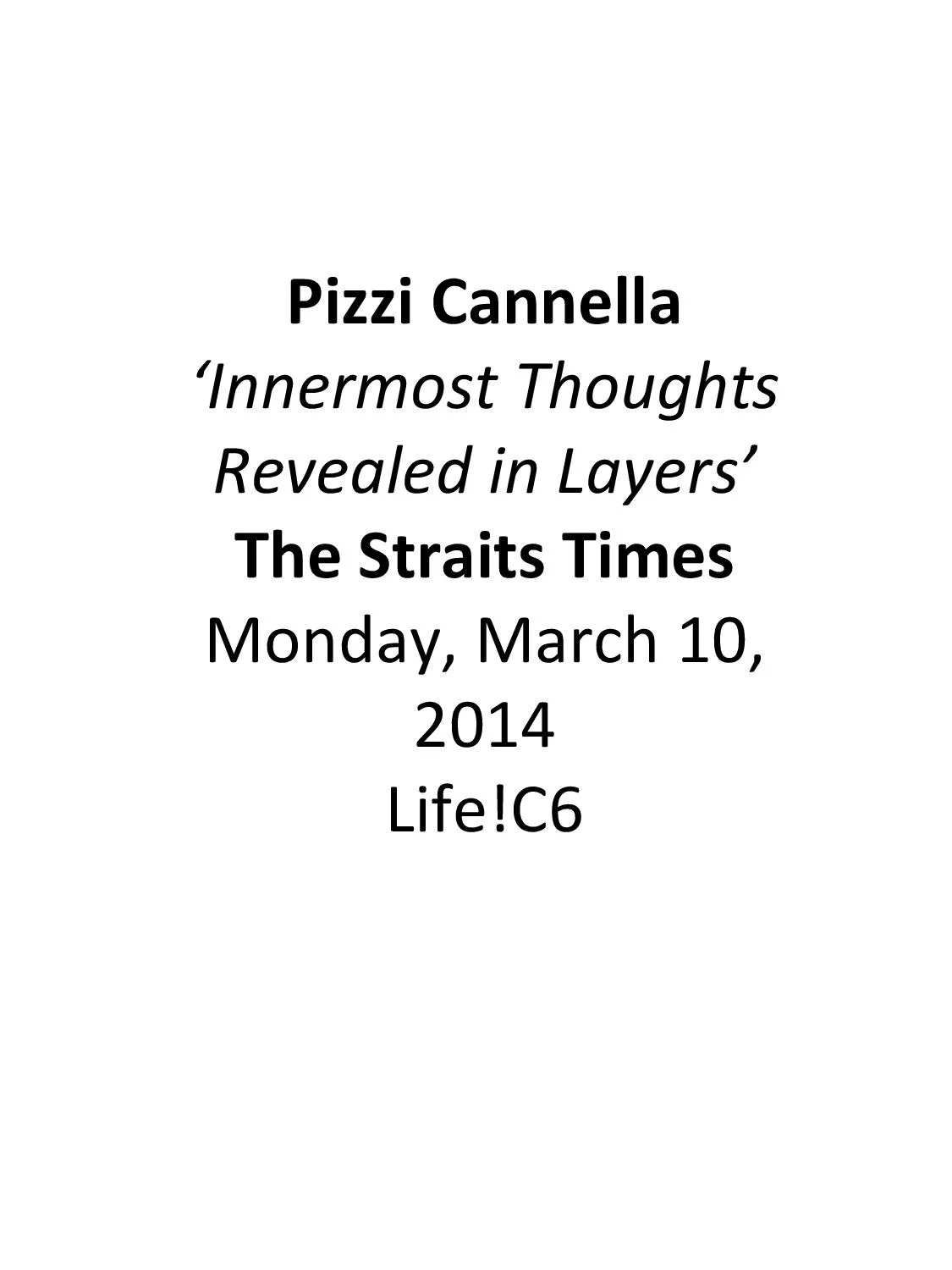 Press - Piero Pizzi Cannella | Media Coverage