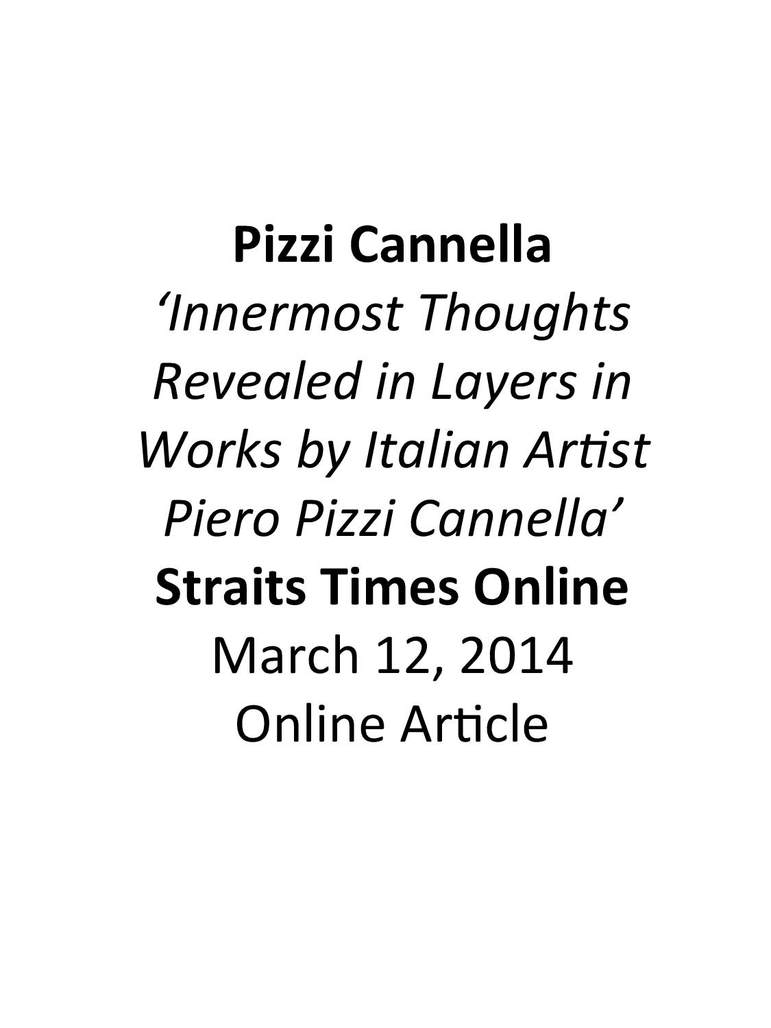 Press - Piero Pizzi Cannella | Media Coverage