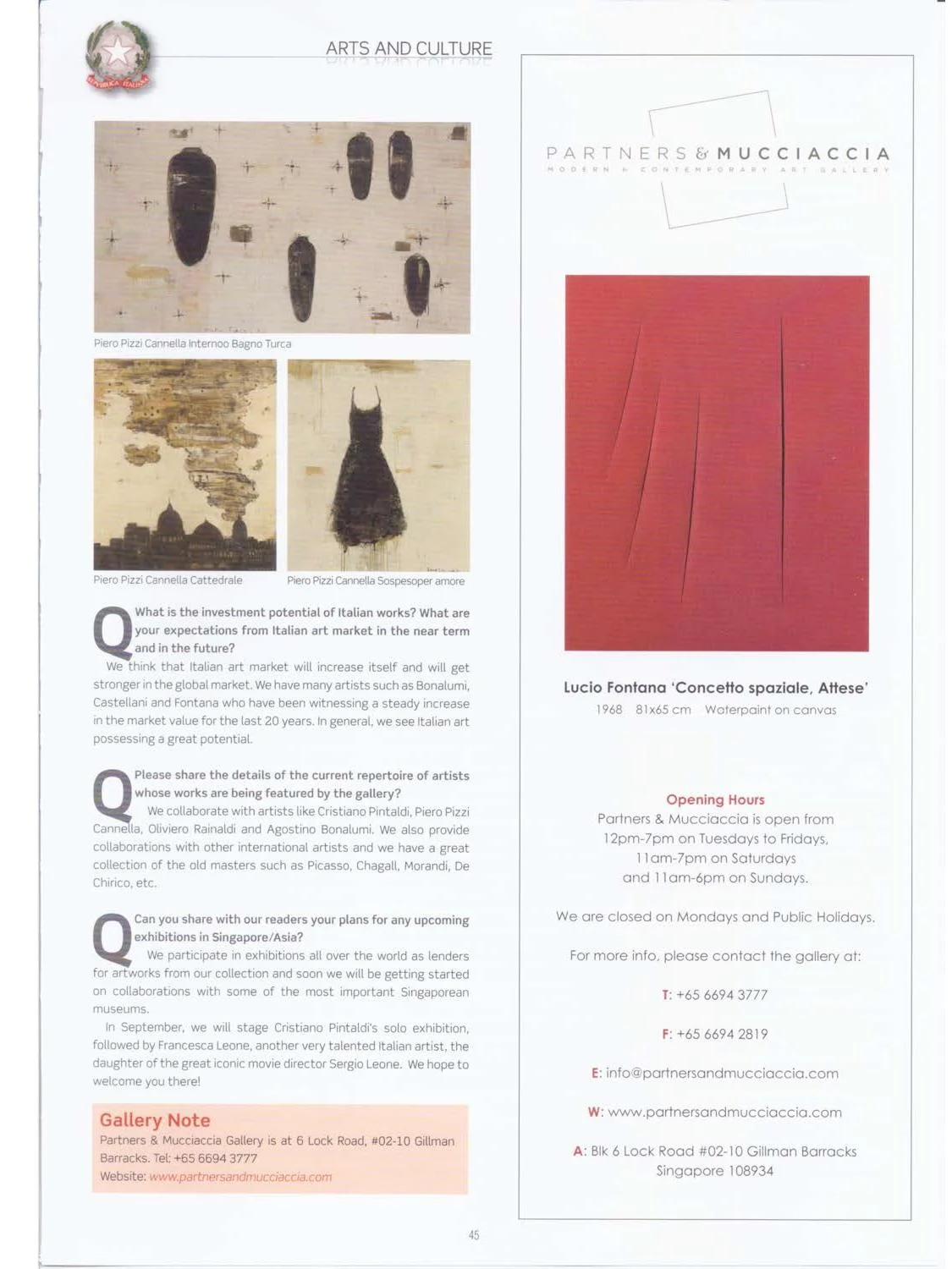 Press - Piero Pizzi Cannella | Media Coverage