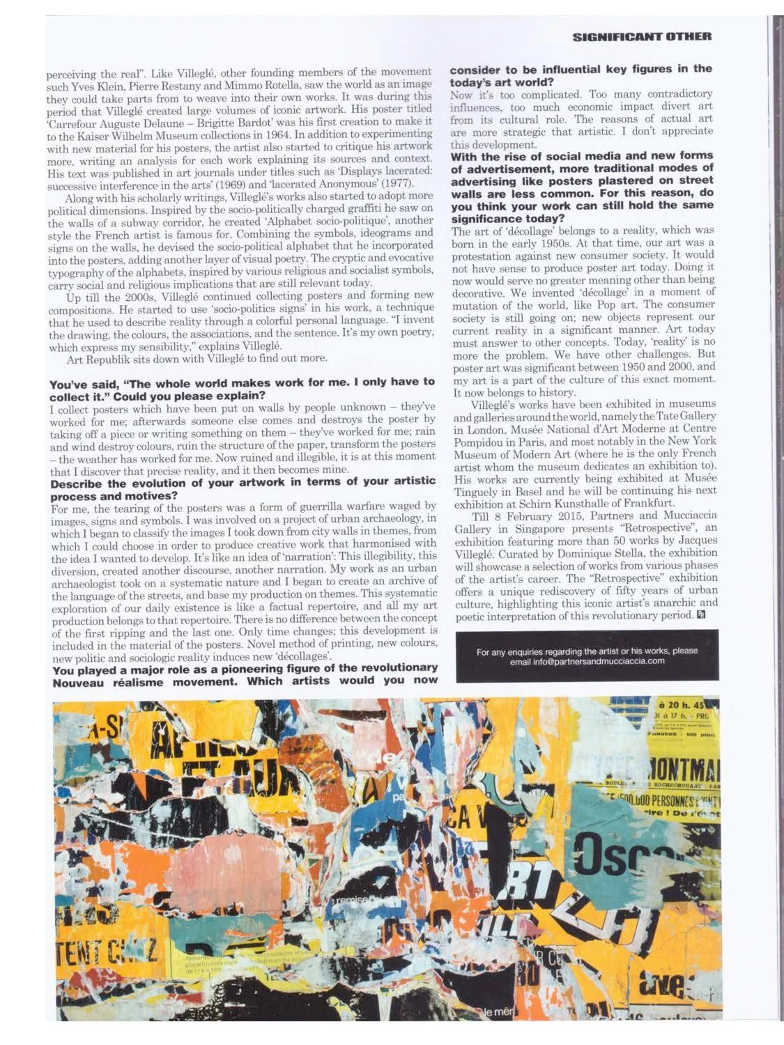 Press - Jacques Villeglé Retrospective | Media Coverage