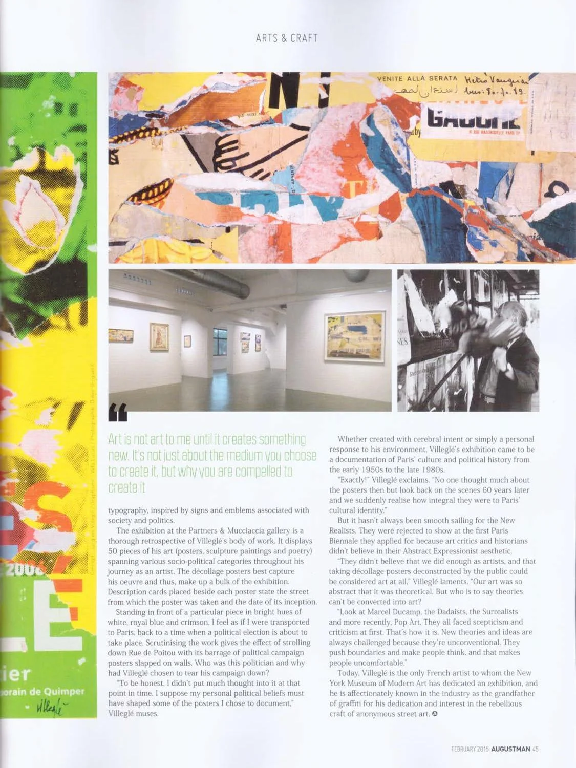 Press - Jacques Villeglé Retrospective | Media Coverage