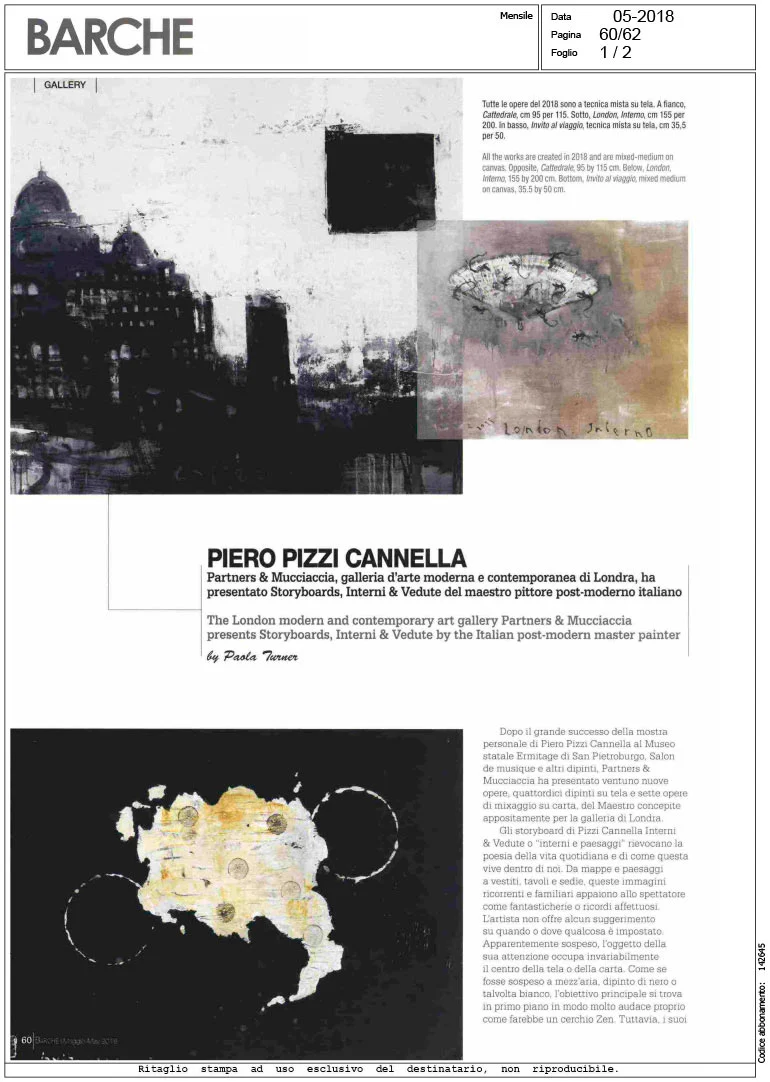 PIZZI CANNELLA Storyboards | Interni & Vedute - PRESS
