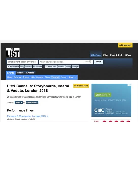 PIZZI CANNELLA Storyboards | Interni & Vedute - PRESS