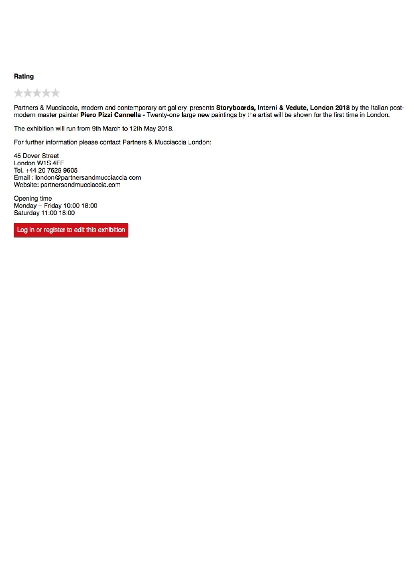 PIZZI CANNELLA Storyboards | Interni & Vedute - PRESS