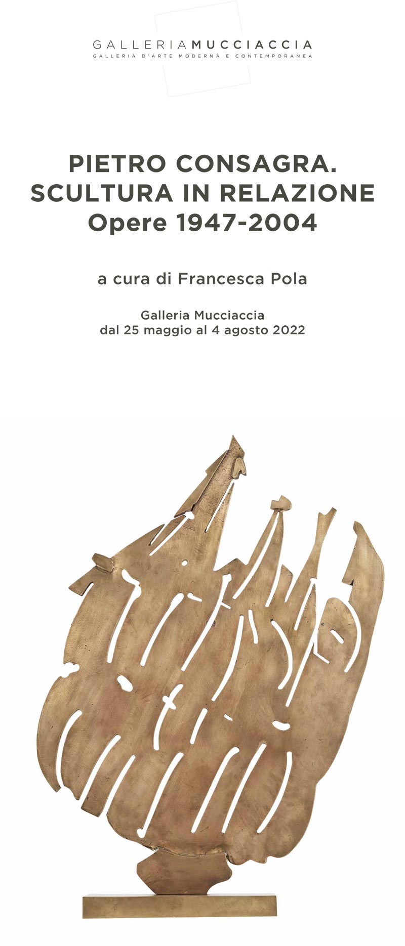 Manifesto mostra PIETRO CONSAGRA. SCULTURA IN RELAZIONE