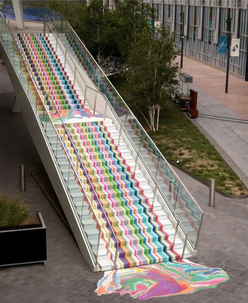 Ian Davenport. Poured Staircase
