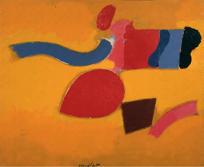 sul giallo bassa Sul giallo, 1980<br />
Olio su tela<br />
46 x 55 cm<br />