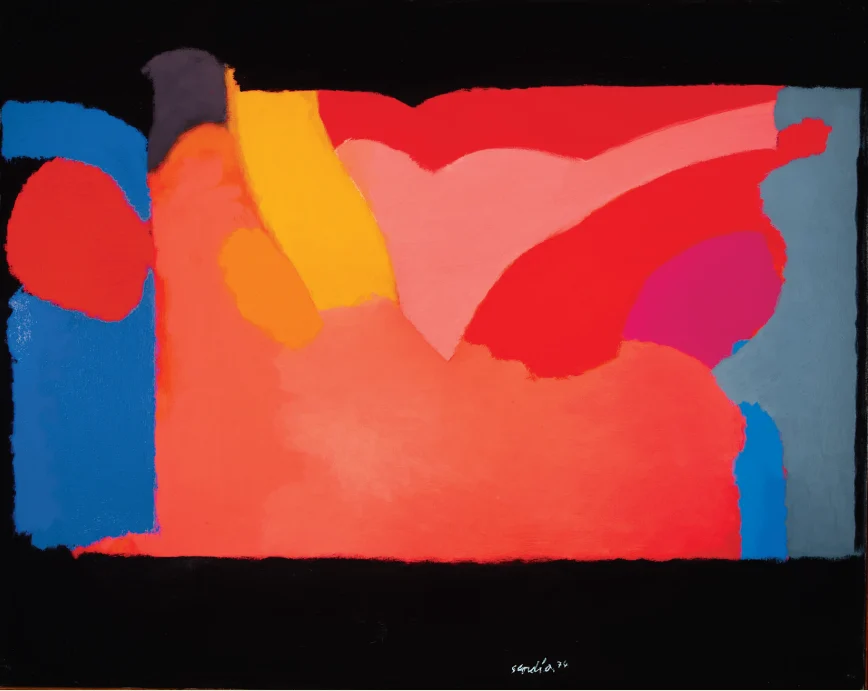 teatrino bassa Teatrino, 1974<br />
Olio su tela<br />
73 x 92 cm<br />