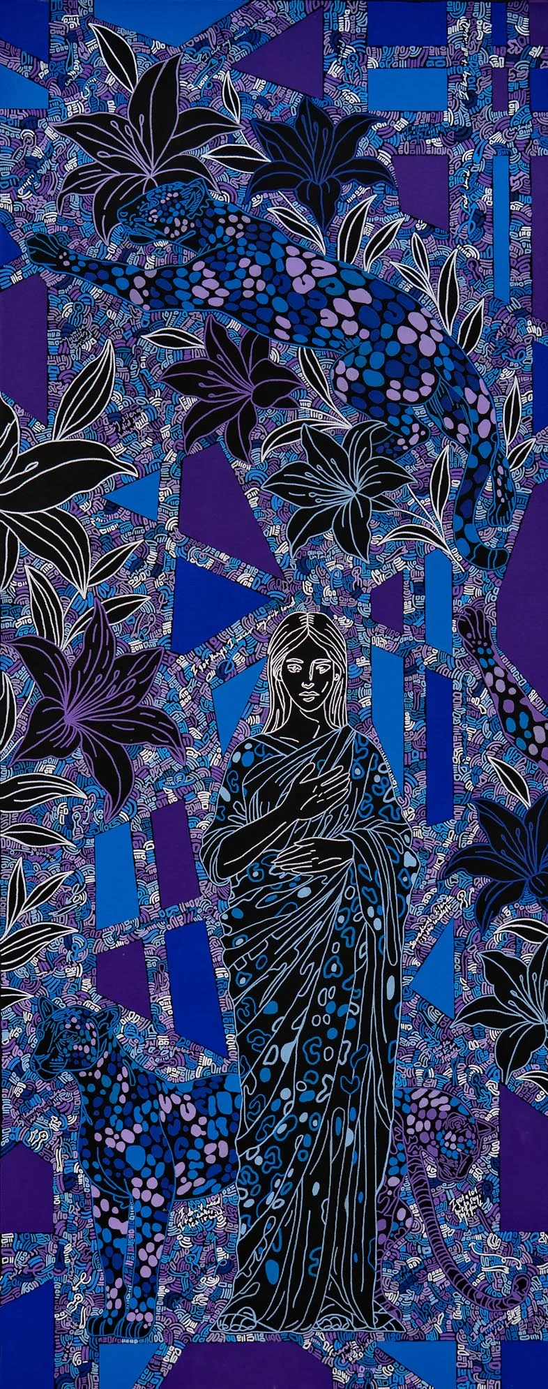 Unsaid, 2026, Acrylic and Marker on Canvas, 150x60 cm Unsaid, 2026, Acrylic and Marker on Canvas, 150x60 cm